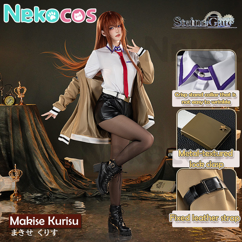 【Nekocos】Anime Steins;Gate Cosplay Kurisu Makise Cosplay Costume Premium Edition | In Stock