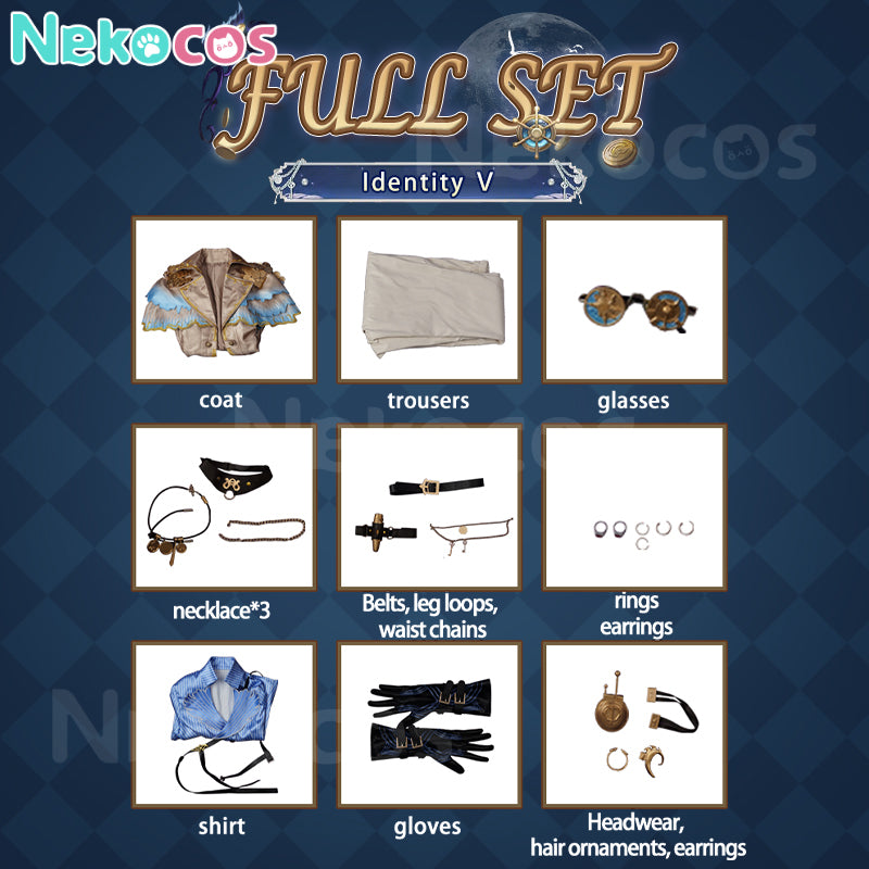 【Nekocos】Game Identity Ⅴ Cosplay Cabinet of Curiosities Mercenary Naib Subedar Cosplay Costume Premium Edition | In Stock