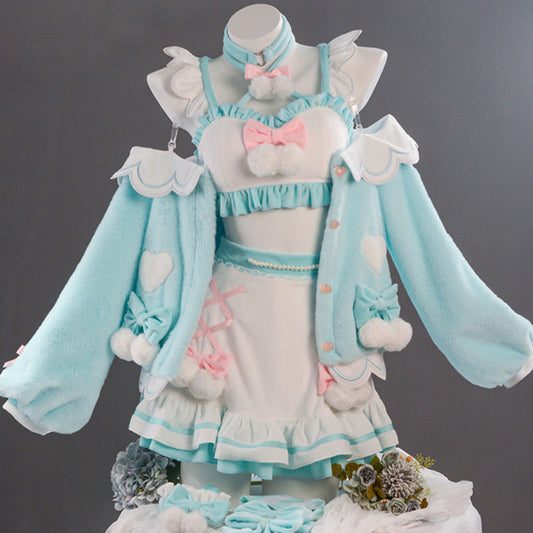 【Nekocos】Vocaloid Hatsune Miku Cosplay Hatsune Miku and Sanrio Collaboration Cosplay Costume Premium Edition | Pre-Sale