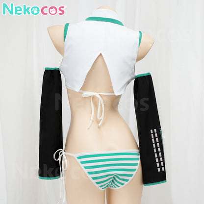 【Nekocos】Vocaloid Hatsune Miku Cosplay Miku Swimsuit Cosplay Costume | In Stock