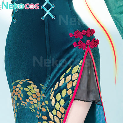 【Nekocos】Vocaloid Hatsune Miku Cosplay Miku Year Of The Snake Cheongsam Cosplay Costume Premium Edition | Pre-Sale