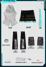 【Nekocos】Vocaloid Hatsune Miku Cosplay Miku Silver Patent Leather Cosplay Costume Premium Edition | Custom-Tailor