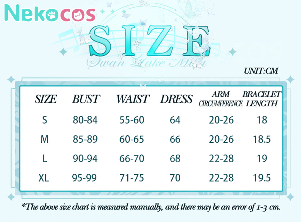 【Nekocos】Vocaloid Hatsune Miku Cosplay Hatsune Miku Gothic Classical Tuning - Swan Lake Cosplay Costume | In Stock
