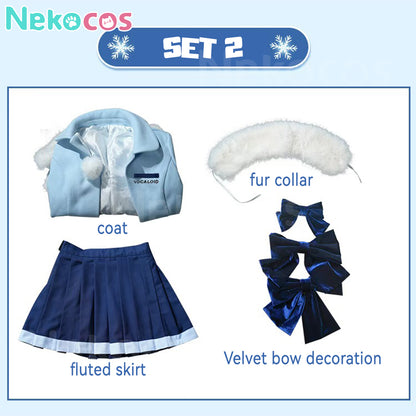 【Nekocos】Vocaloid Hatsune Miku Cosplay Snow Miku Cosplay Costume | Pre-Sale