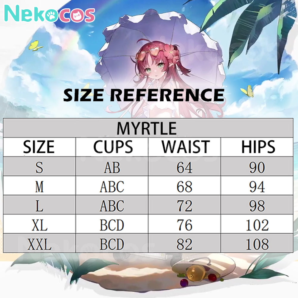 【Nekocos】Game Arknights Cosplay Myrtle Swimsuit Cosplay Costume | Custom-Tailor