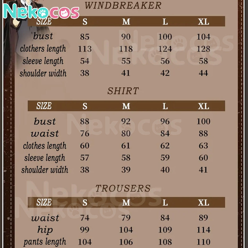 【Nekocos】Anime Bungo Stray Dogs Cosplay Yinweilai Cosplay Male Costume | In Stock