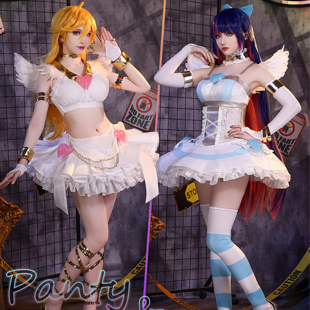【Nekocos】Anime Panty & Stocking with Garterbelt Cosplay Panty & Stocking Cosplay Costume | In Stock