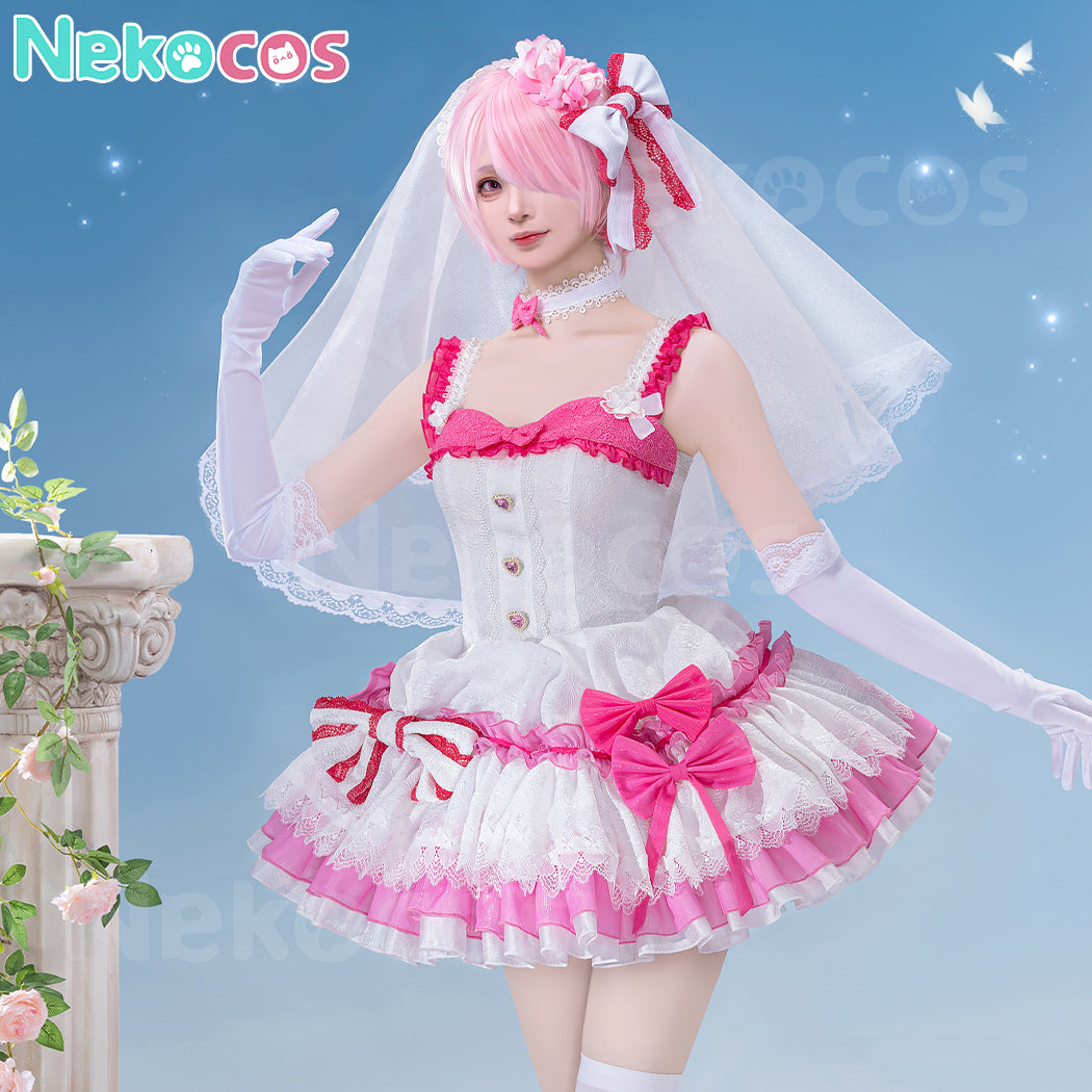 【Nekocos】Anime Re Zero Cosplay Rem Ram Emilia Wedding Dress Cosplay Costume | Custom-Tailor