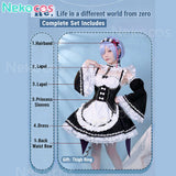 Re Zero Rem Cosplay Costume - Premium Custom EditionAnime,Costume,Re Zero