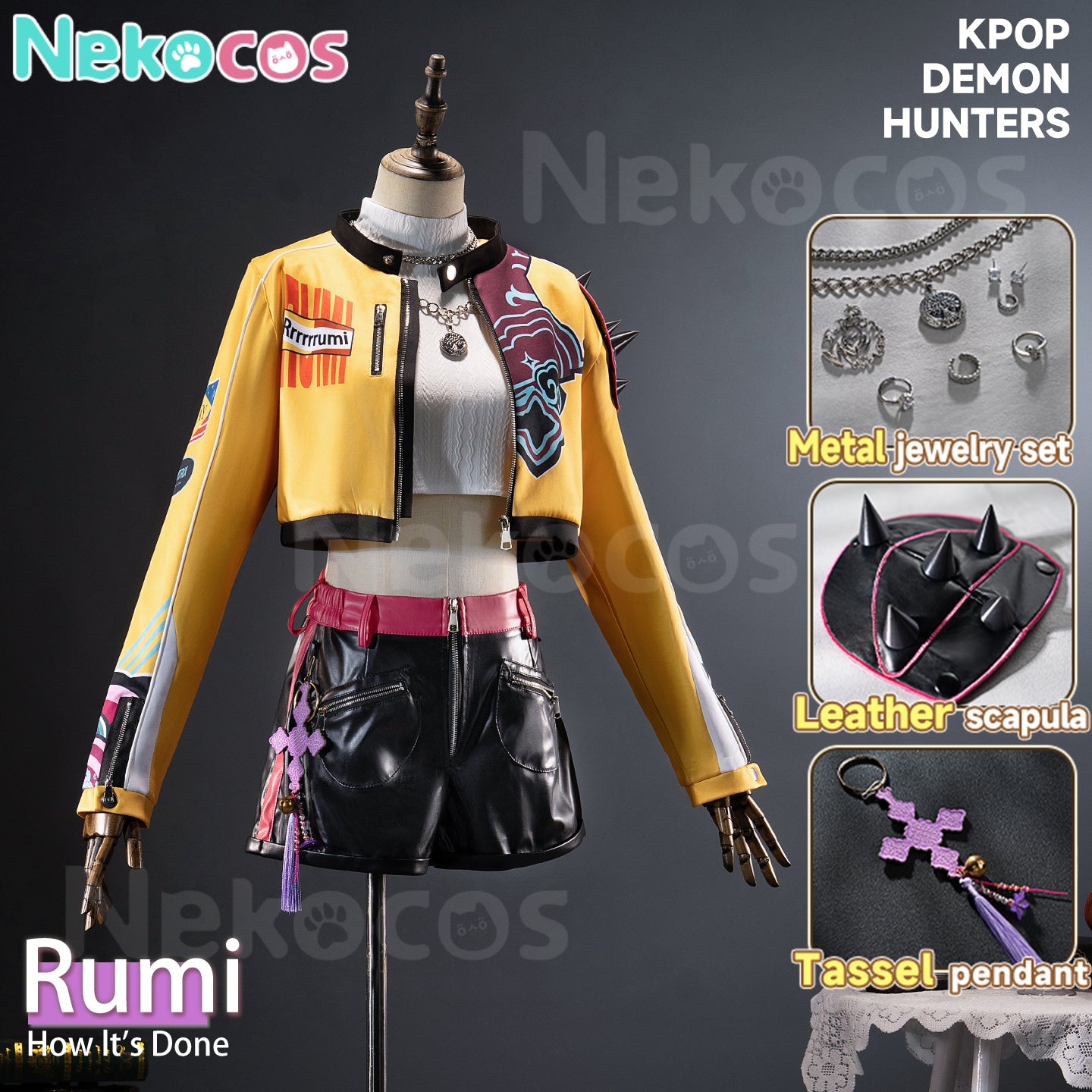 【Nekocos】Anime KPop Demon Hunters Cosplay Rumi Cosplay Costume | Pre-Sale