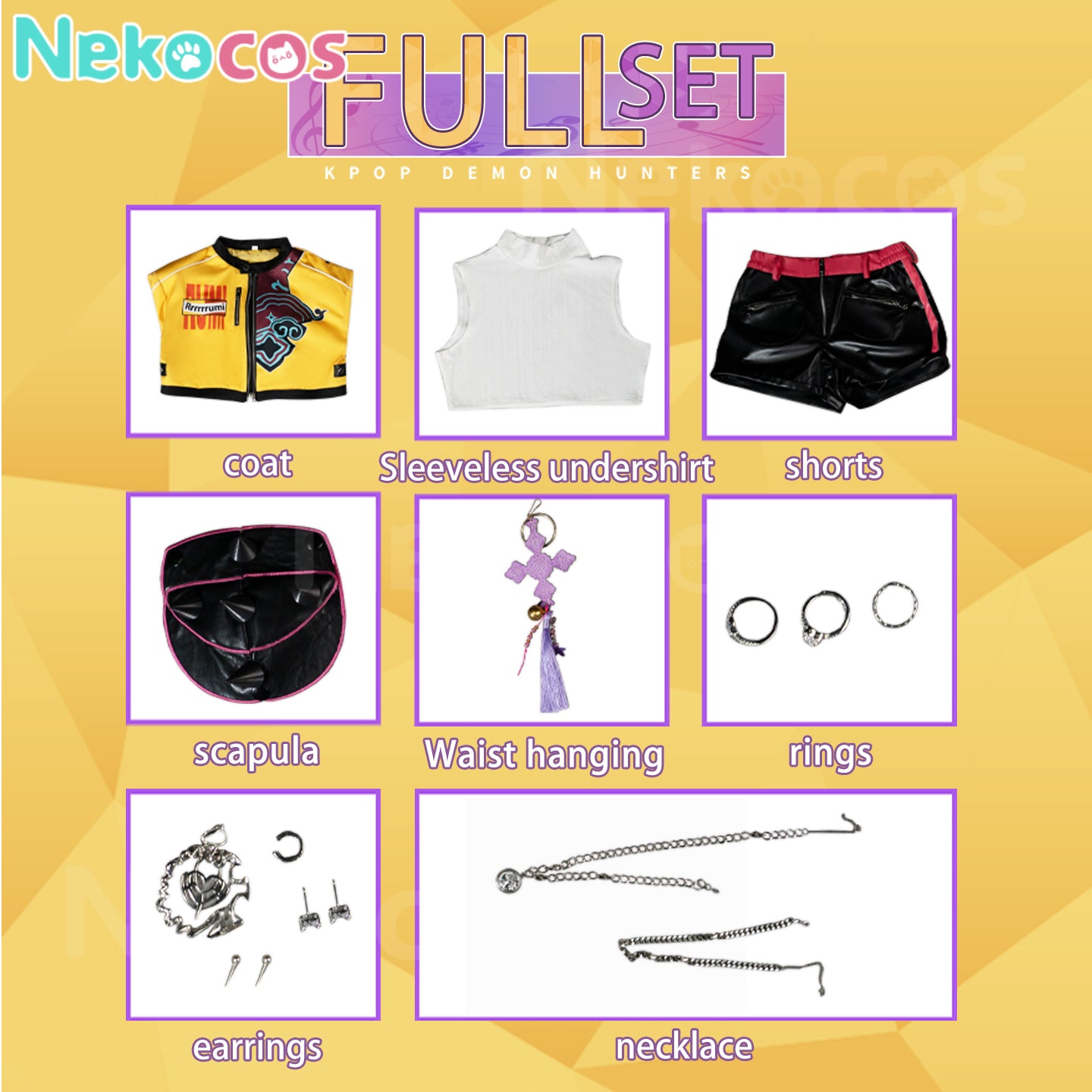 【Nekocos】Anime KPop Demon Hunters Cosplay Rumi Cosplay Costume | Pre-Sale