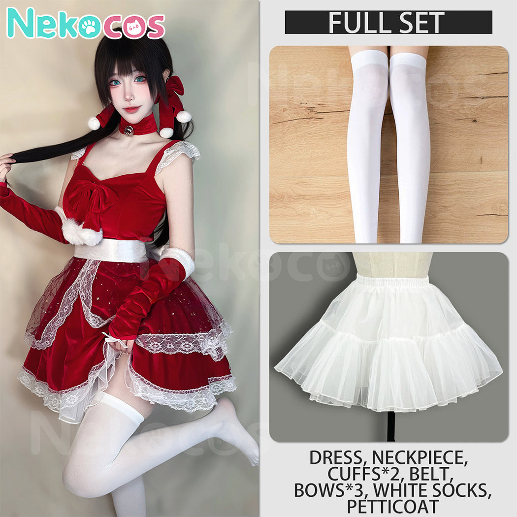 【Nekocos】Christmas Costume Women'S Cosplay  Maid Outfit Suspender Dress | In Stock