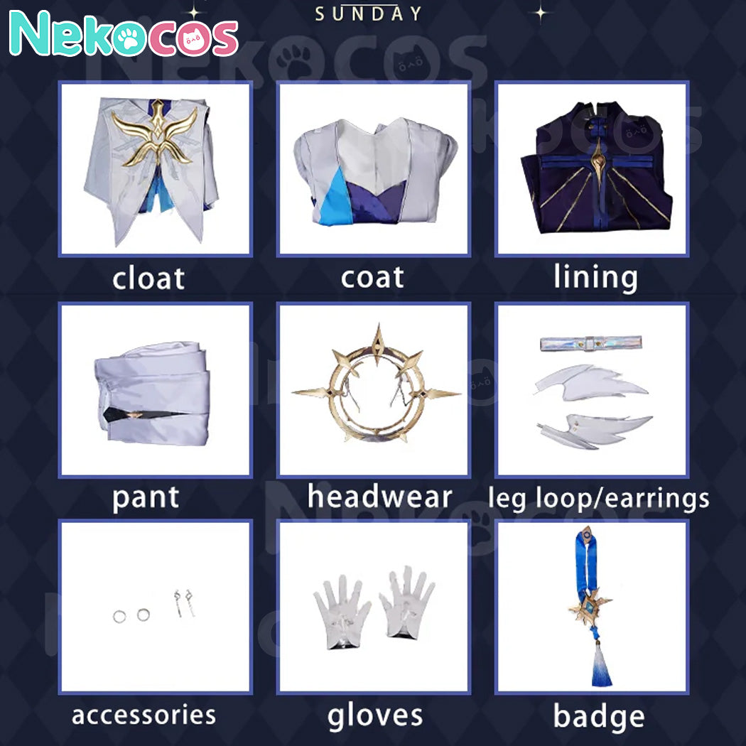 【Nekocos】Game Honkai: Star Rail Cosplay Sunday Cosplay Costume Premium Edition | In Stock