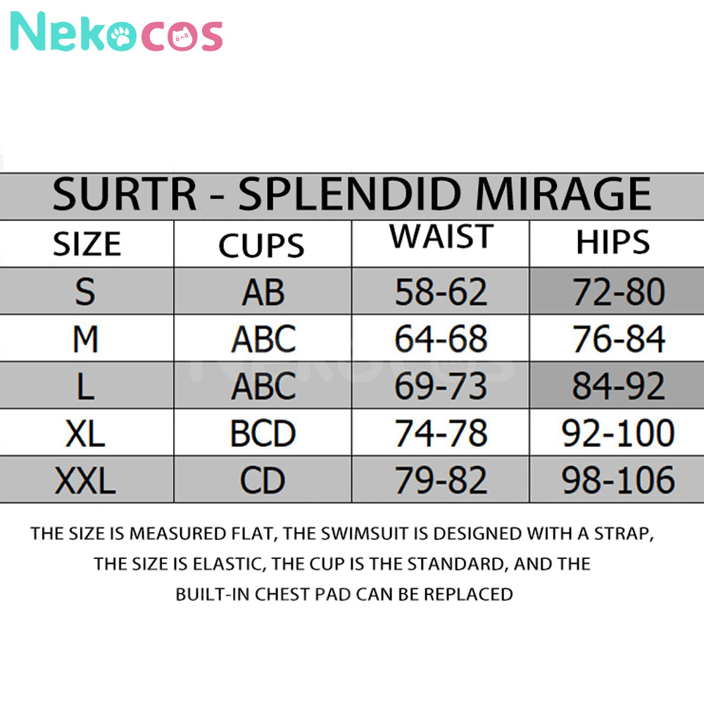 【Nekocos】Game Arknights Cosplay Surtr Swimsuit Cosplay Costume Premium Edition | Custom-Tailor