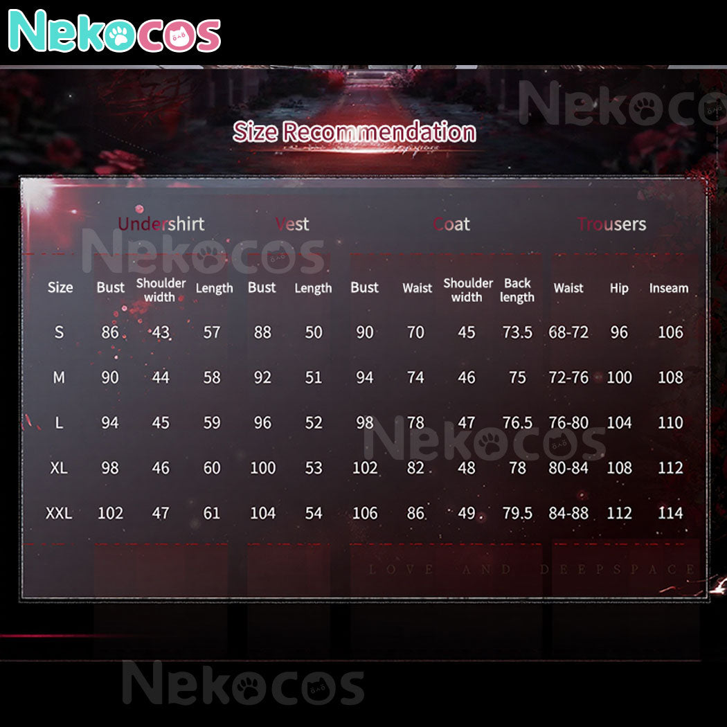 【Nekocos】Game Love and Deepspace Cosplay Sylus Silverwing Fiend Cosplay Costume Premium Edition | Custom-Tailor