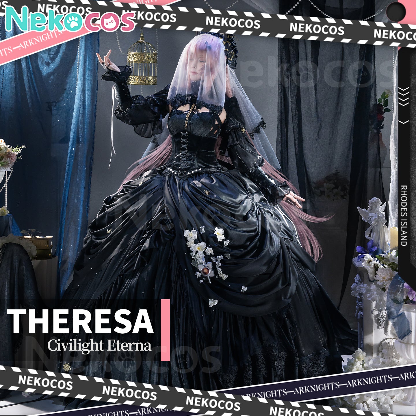 【Nekocos】Game Arknights Cosplay Civilight Eterna Condolence Cosplay Costume Premium Edition | Custom-Tailor