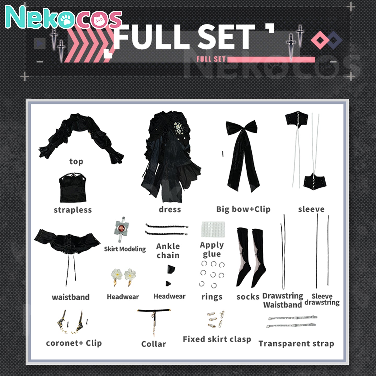 【Nekocos】Game Arknights Cosplay Civilight Eterna Condolence Cosplay Costume Premium Edition | Custom-Tailor