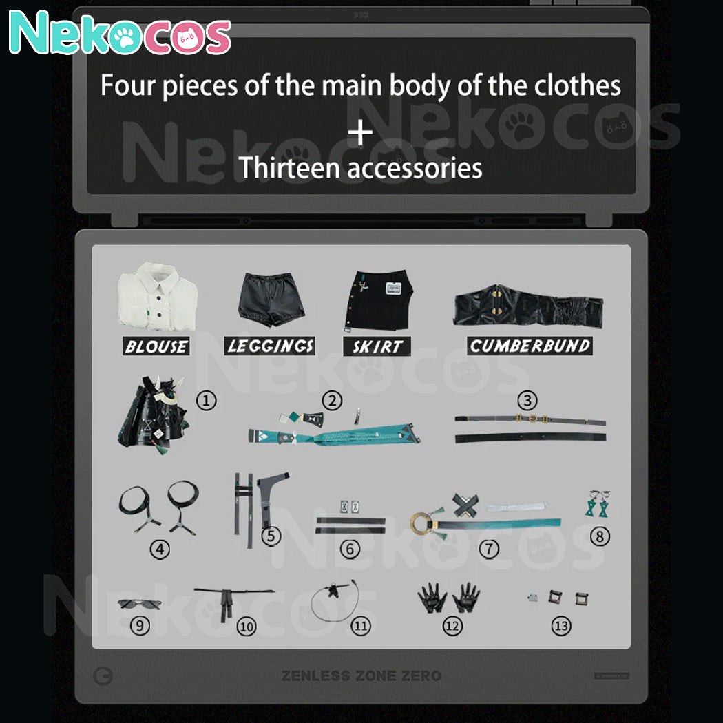 【Vorverkauf】Spiel Zenless Zone Zero Cosplay Tsukishiro Yanagi Cosplay Kostüm Premium Edition