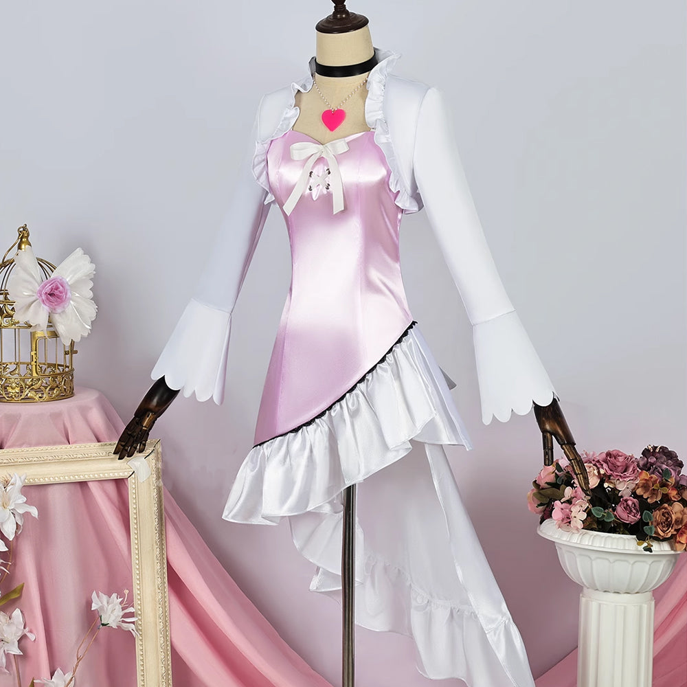 【Nekocos】Anime Shugo Chara! Cosplay Tsukiyomi Utau Pink Everyday  Cosplay Costume | In Stock