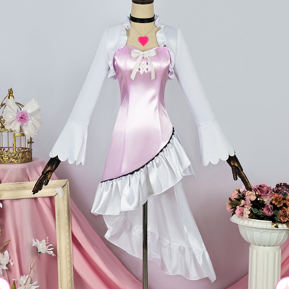 【Nekocos】Anime Shugo Chara! Cosplay Tsukiyomi Utau Pink Everyday  Cosplay Costume | In Stock