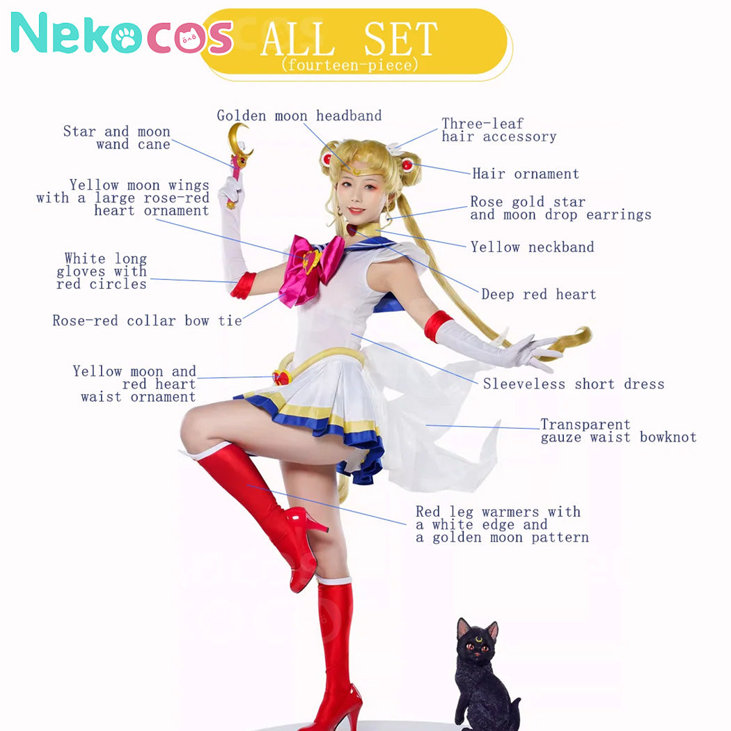 【Nekocos】Anime Cosplay Usagi Tsukino Battle Suit Cosplay Costume | In Stock