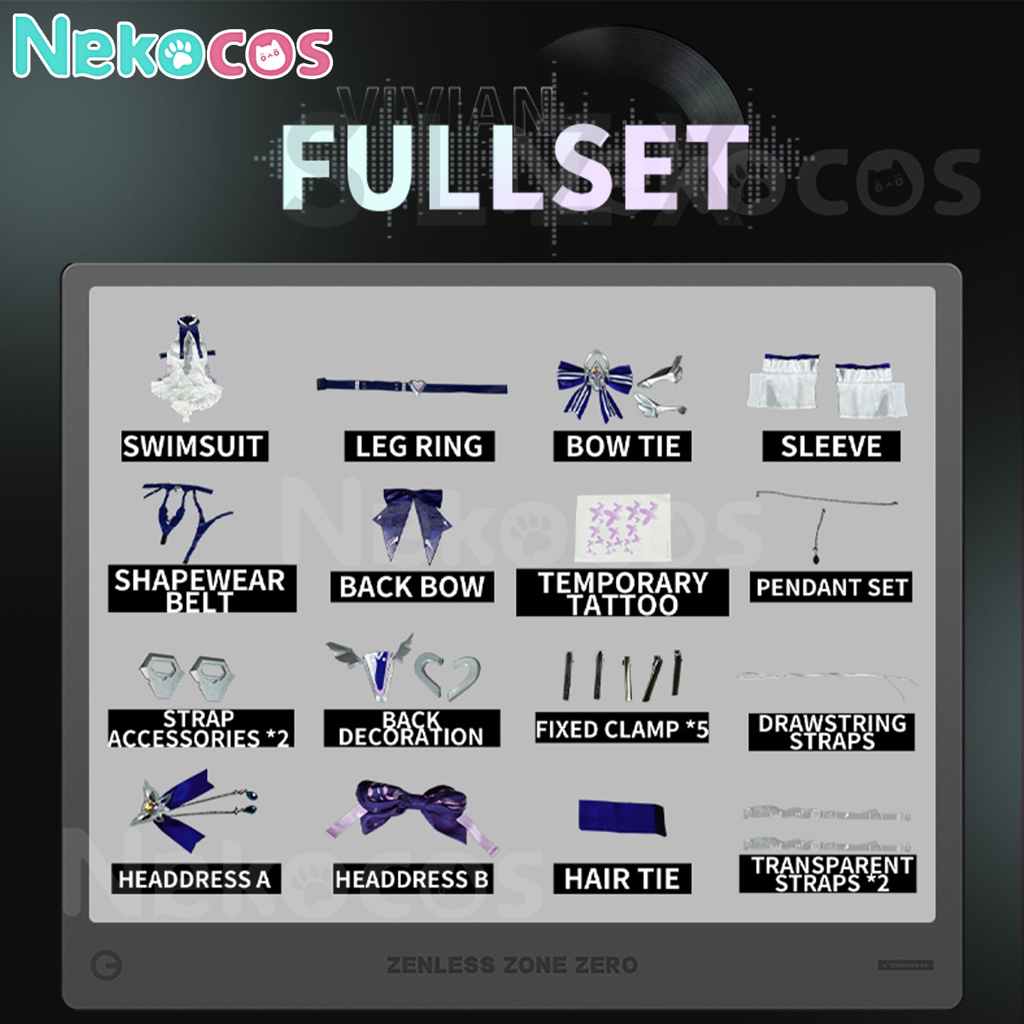 【Nekocos】Game Zenless Zone Zero Cosplay Iris of the Shore Cosplay Costume Premium Edition | Custom-Tailor