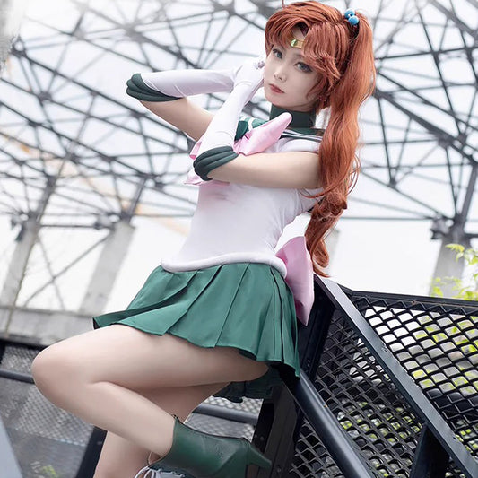 【Nekocos】Anime Sailor Moon Cosplay Sailor Jupiter Makoto Kino Battle Suit Cosplay Costume Premium Edition | In Stock