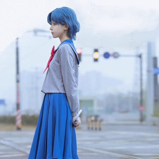 【Nekocos】Anime Sailor Moon Crystal Cosplay Sailor Mercury Ami Mizuno Uniform Cosplay Costume | In Stock