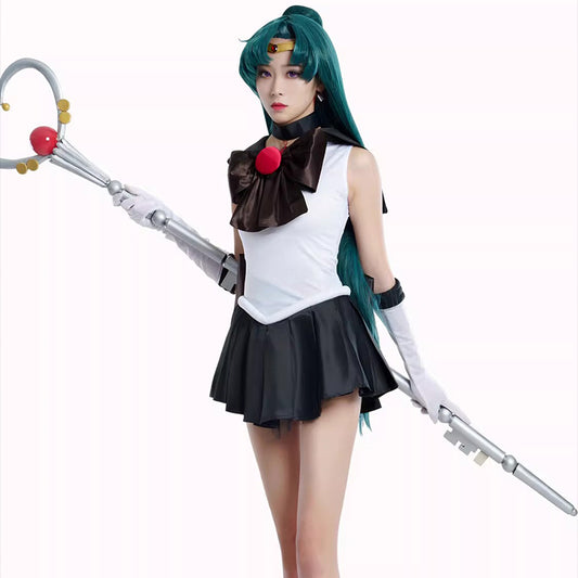 【Nekocos】Anime Sailor Moon Cosplay Sailor Pluto Setsuna Meiou Battle Suit Cosplay Costume Premium Edition | In Stock