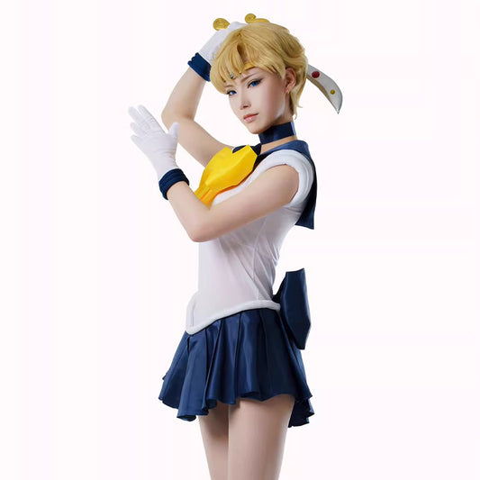 【Nekocos】Anime Sailor Moon Cosplay Sailor Uranus Haruka Tenou Battle Suit Cosplay Costume Premium Edition | In Stock
