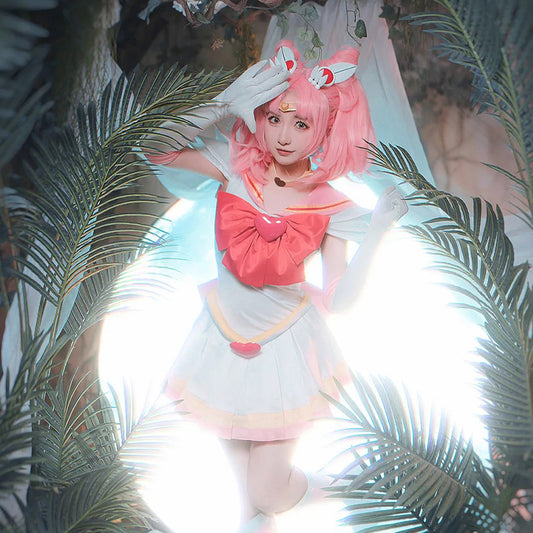 【Nekocos】Anime Sailor Moon SuperS Cosplay Sailor Chibi Moon Chibiusa Tsukino Battle Suit Cosplay Costume Premium Edition | In Stock