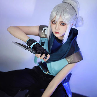 【Nekocos】Game Valorant Cosplay Jett Cosplay Costume | In Stock