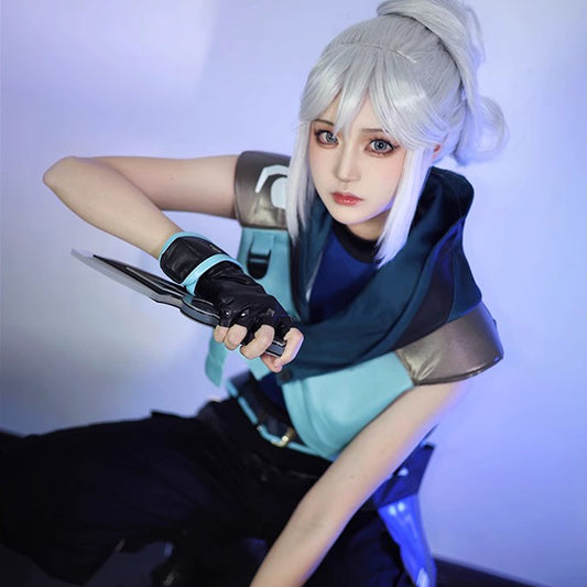 【Nekocos】Game Valorant Cosplay Jett Cosplay Costume | In Stock