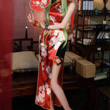 【Nekocos】Anime Code Geass Cosplay C.C. Christmas Cheongsam Cosplay Costume | In Stock