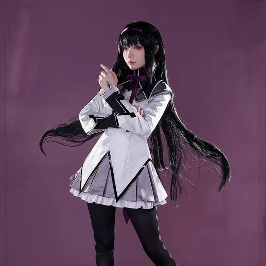 【Nekocos】Anime Puella Magi Madoka Magica Cosplay Akemi Homura Cosplay Costume | In Stock