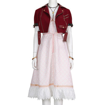 【Nekocos】Game Final Fantasy VII Cosplay Remake Aerith Upgraded version Cosplay Costume | Custom-Tailor