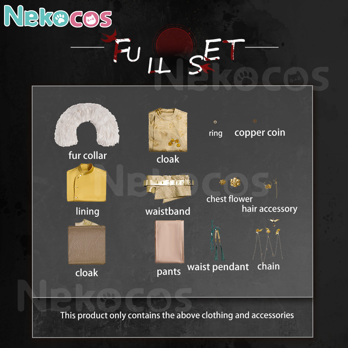【Nekocos】Game Where Winds Meet Cosplay Wen Wuque Cosplay Costume | Custom-Tailor