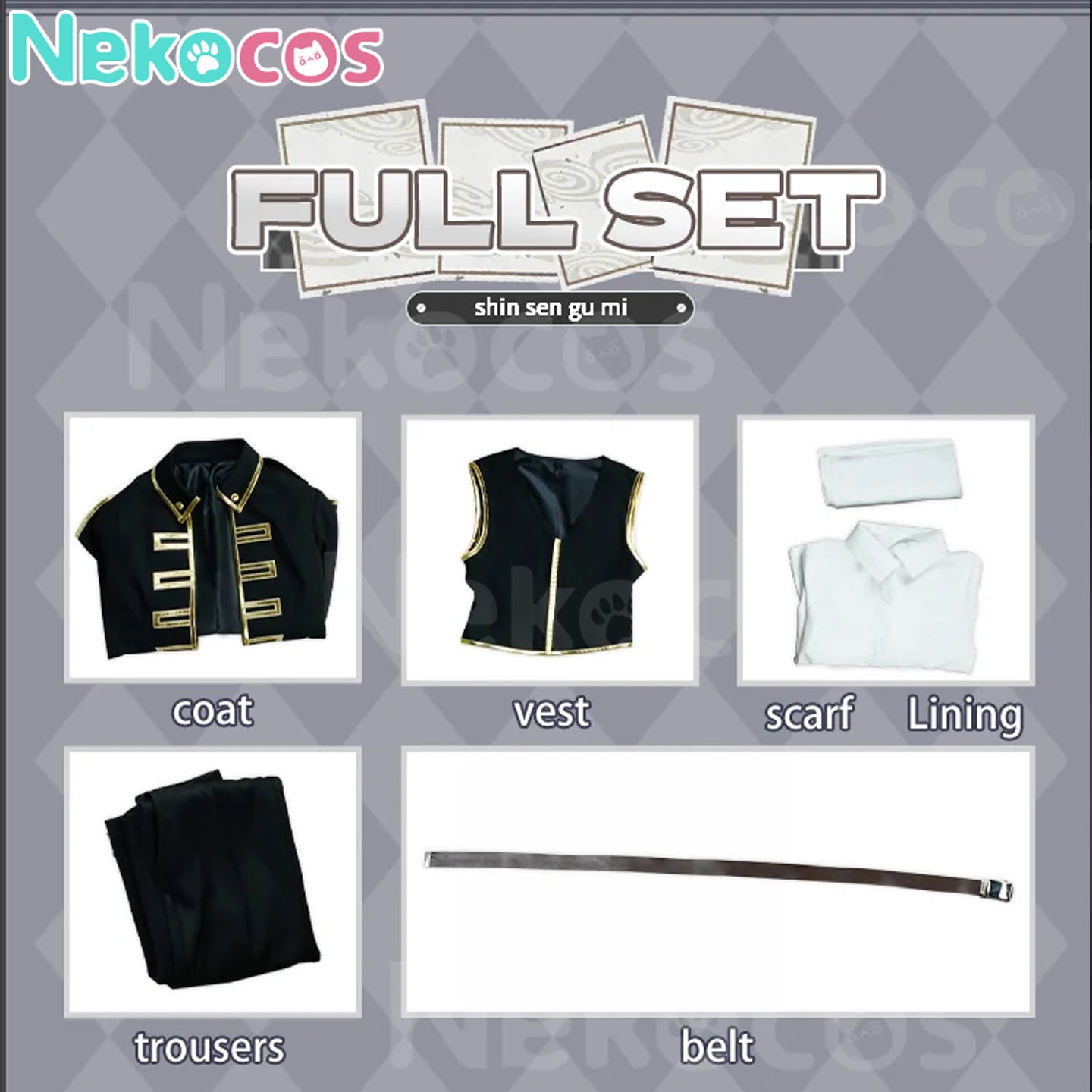 【Nekocos】Anime Gintama Shinsengumi Cosplay Toshirou Hijikata Cosplay Costume | In Stock