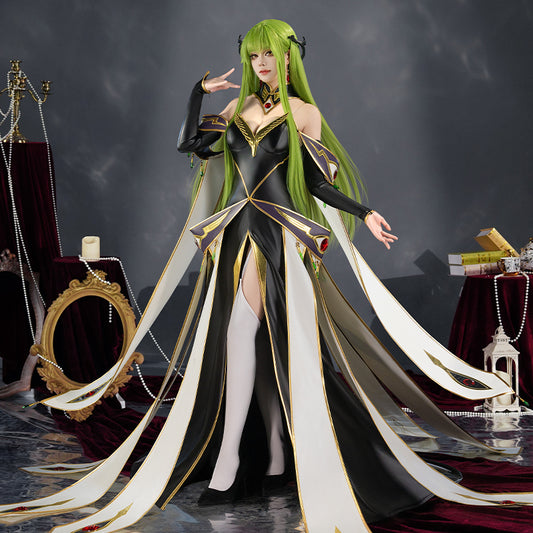 【Nekocos】Anime Code Geass Cosplay C.C. Queen Cosplay Costume Premium Edition | Pre-Sale