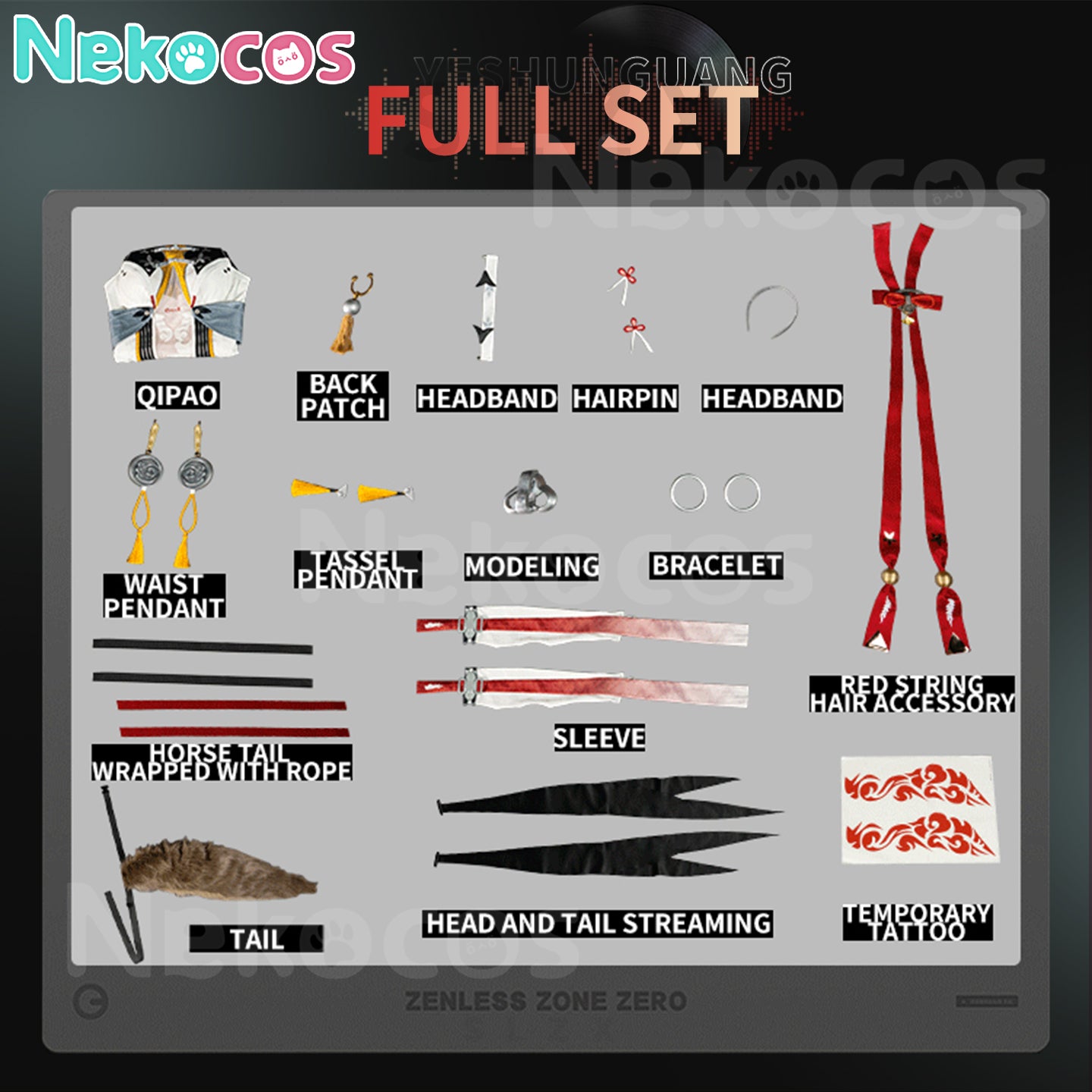 【Nekocos】Game Zenless Zone Zero Cosplay Ye Shunguang Cosplay Costume Premium Edition | Custom-Tailor