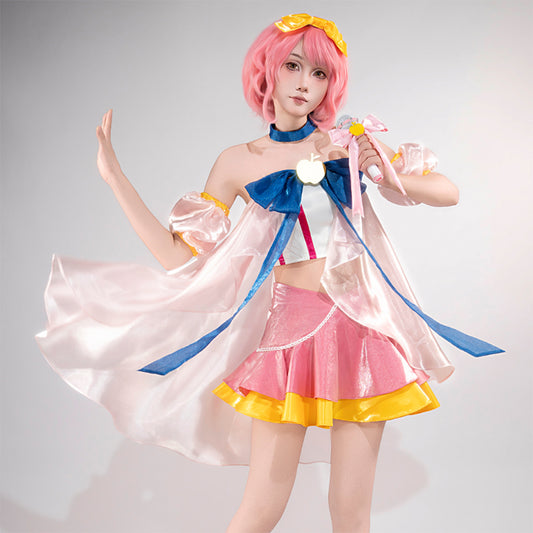 【Nekocos】Anime Hime Chen! Otogi Chikku Idol Lilpri Cosplay Yukimori Ringo Cosplay Costume | In Stock