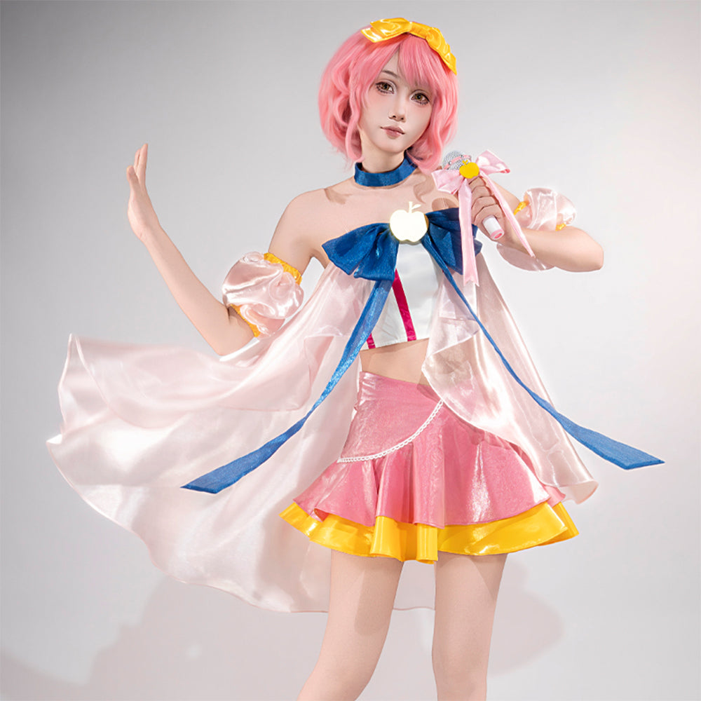 【Nekocos】Anime Hime Chen! Otogi Chikku Idol Lilpri Cosplay Yukimori Ringo Cosplay Costume | In Stock