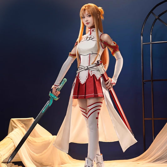 【Nekocos】Anime Sword Art Online Cosplay Yuuki Asuna Cosplay Costume | In Stock