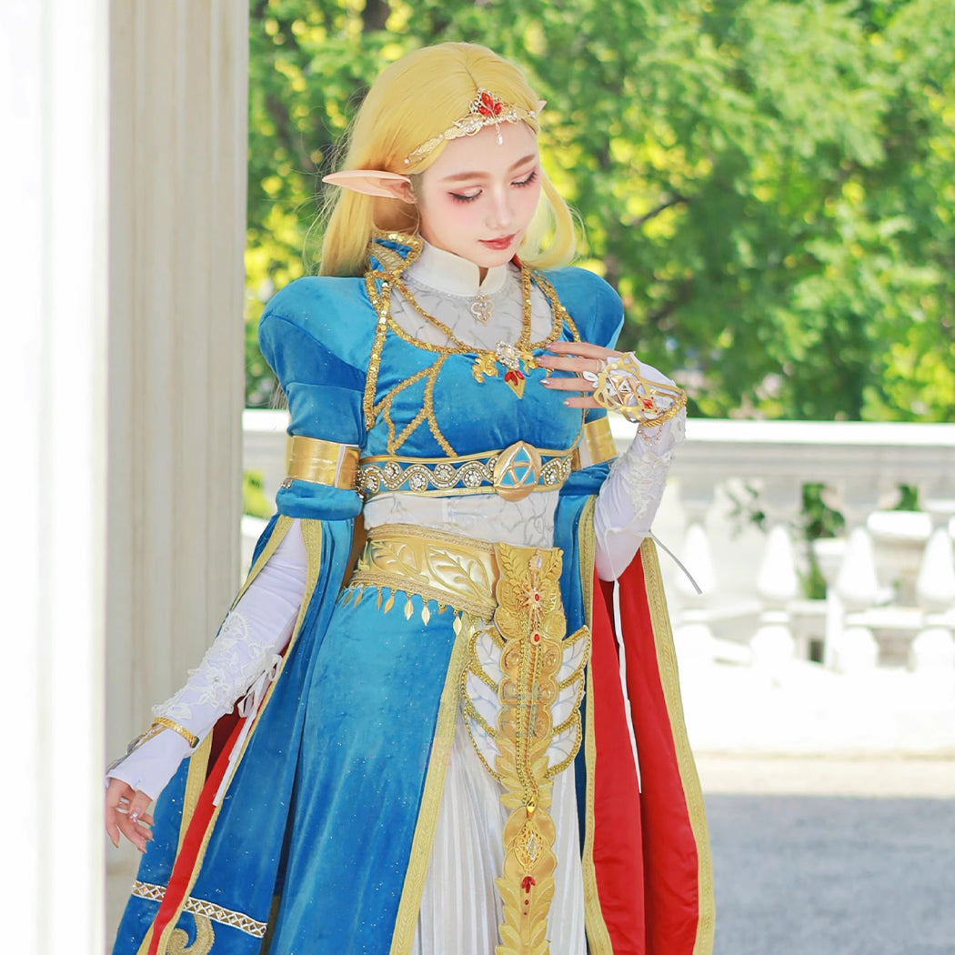 【Nekocos】Game The Legend of Zelda Cosplay Zelda Cosplay Costume Premium Edition | Custom-Tailor