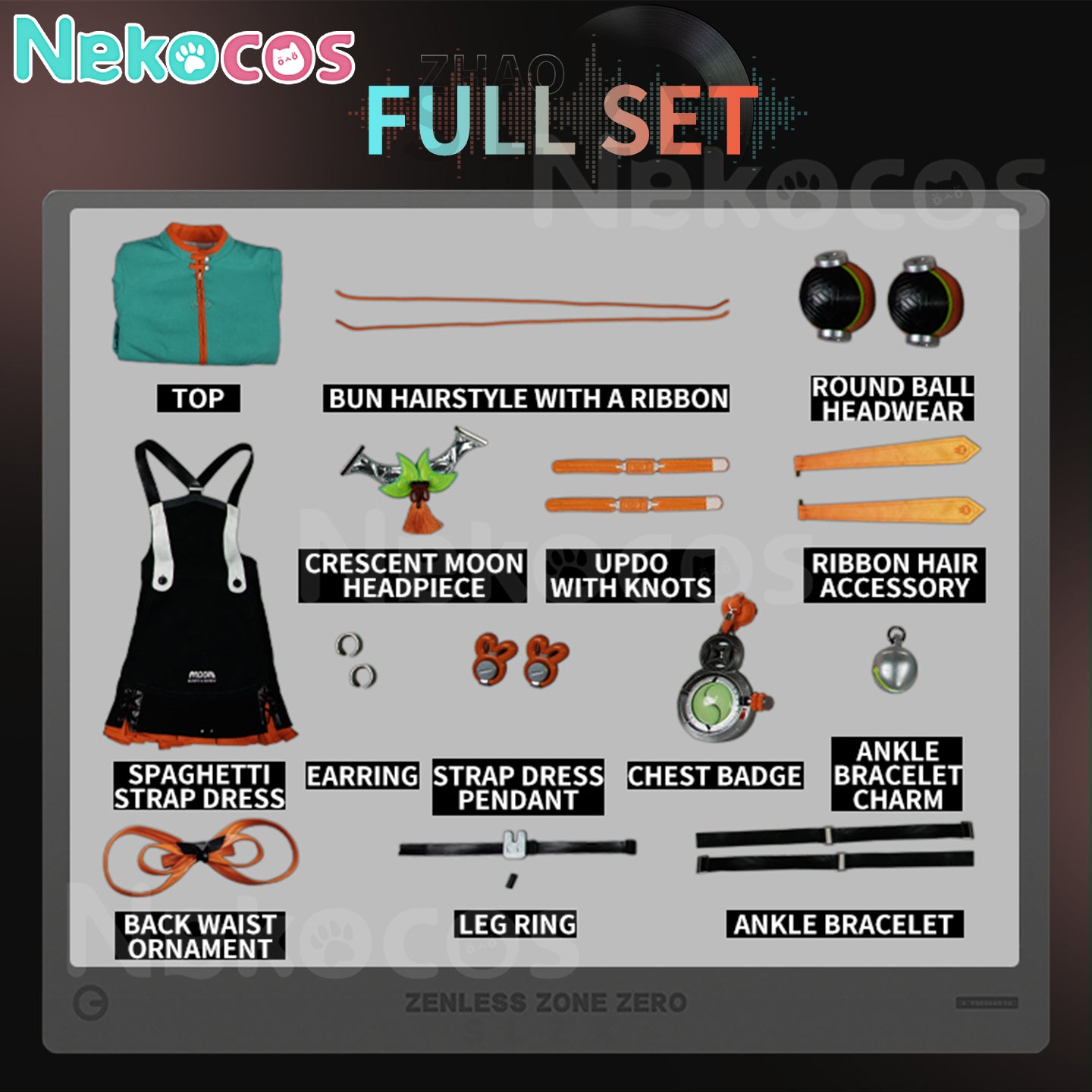 【Nekocos】Game Zenless Zone Zero Cosplay Zhao Cosplay Costume Premium Edition | Custom-Tailor