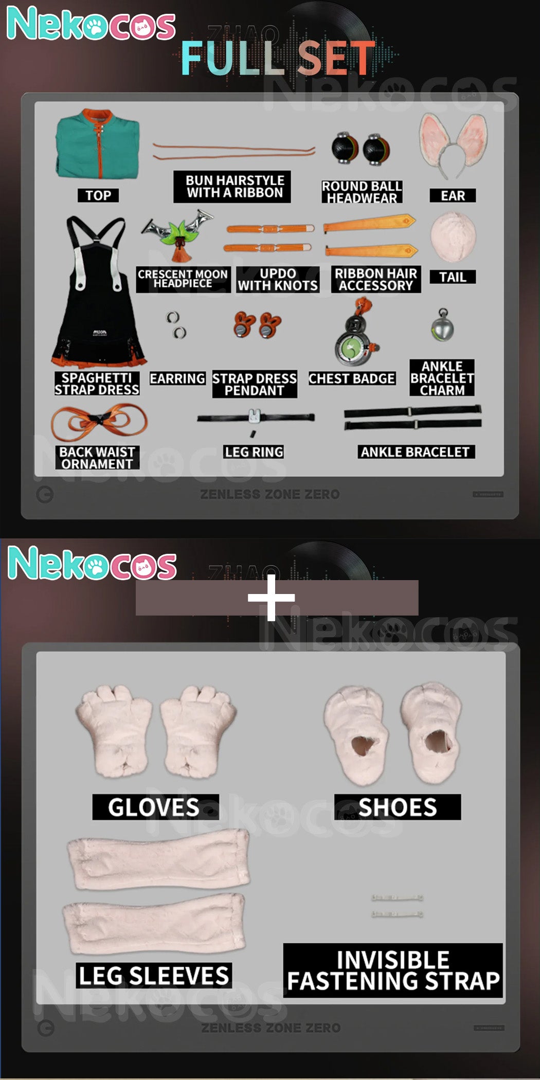 【Nekocos】Game Zenless Zone Zero Cosplay Zhao Cosplay Costume Premium Edition | Custom-Tailor