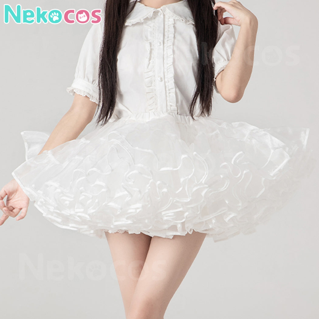 【Nekocos】Cosplay Petticoat Halloween Christmas Fishbone Violence White Petticoat Cosplay Costume | In Stock