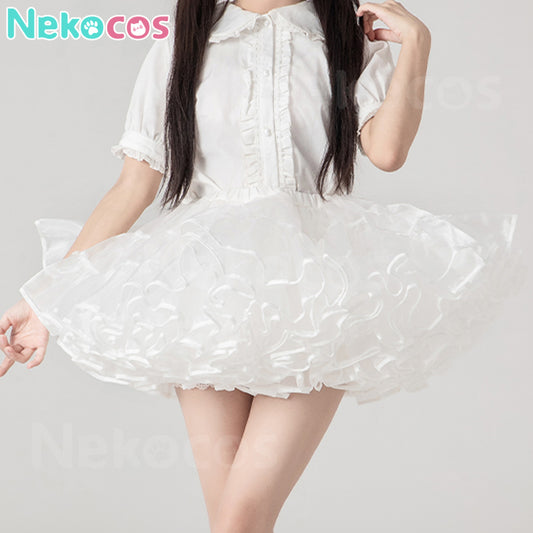 【Nekocos】Cosplay Petticoat Halloween Christmas Fishbone Violence White Petticoat Cosplay Costume | In Stock