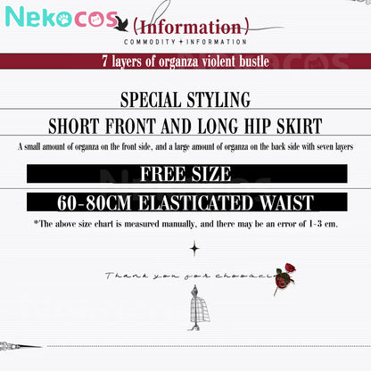 【Nekocos】Cosplay Petticoat Halloween Christmas Fishbone Violence White Petticoat Cosplay Costume | Pre-Sale