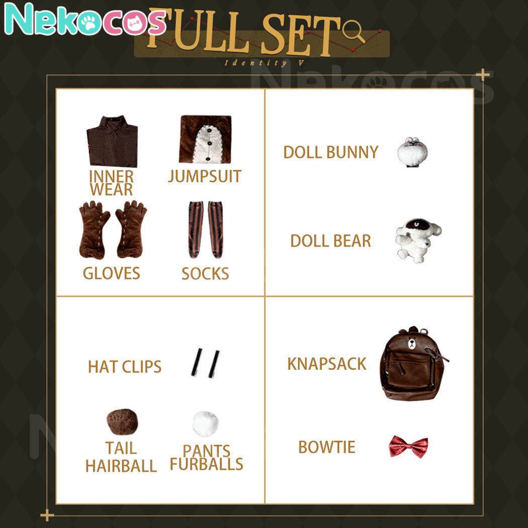 【Nekocos】Game Identity V Cosplay Mercenary Brown Cosplay Costume Premium Edition | Pre-Sale